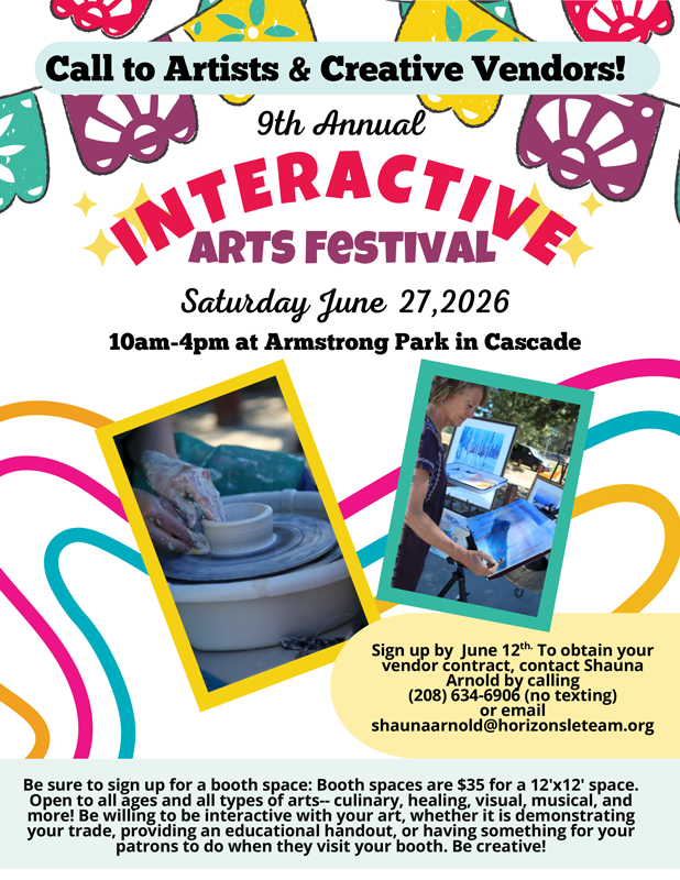 Interactive Arts Festival Call to Artists in Cascade, Idaho