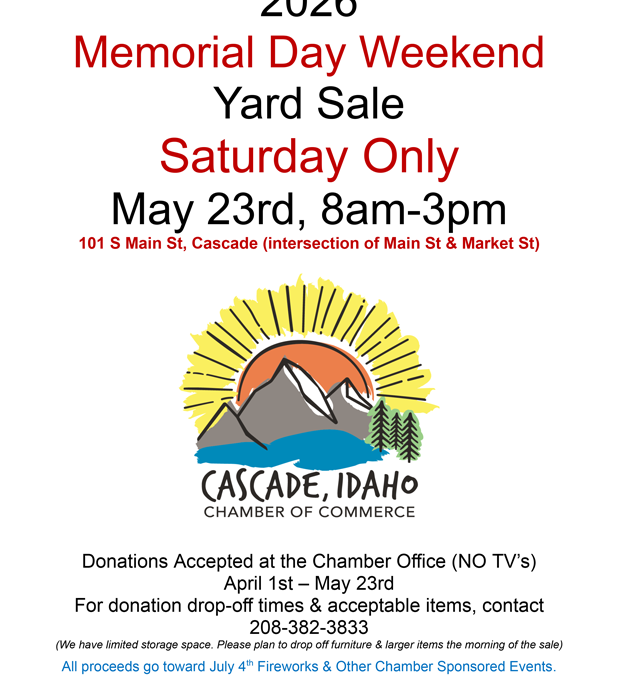 Memorial Day Weekend Yard Sale