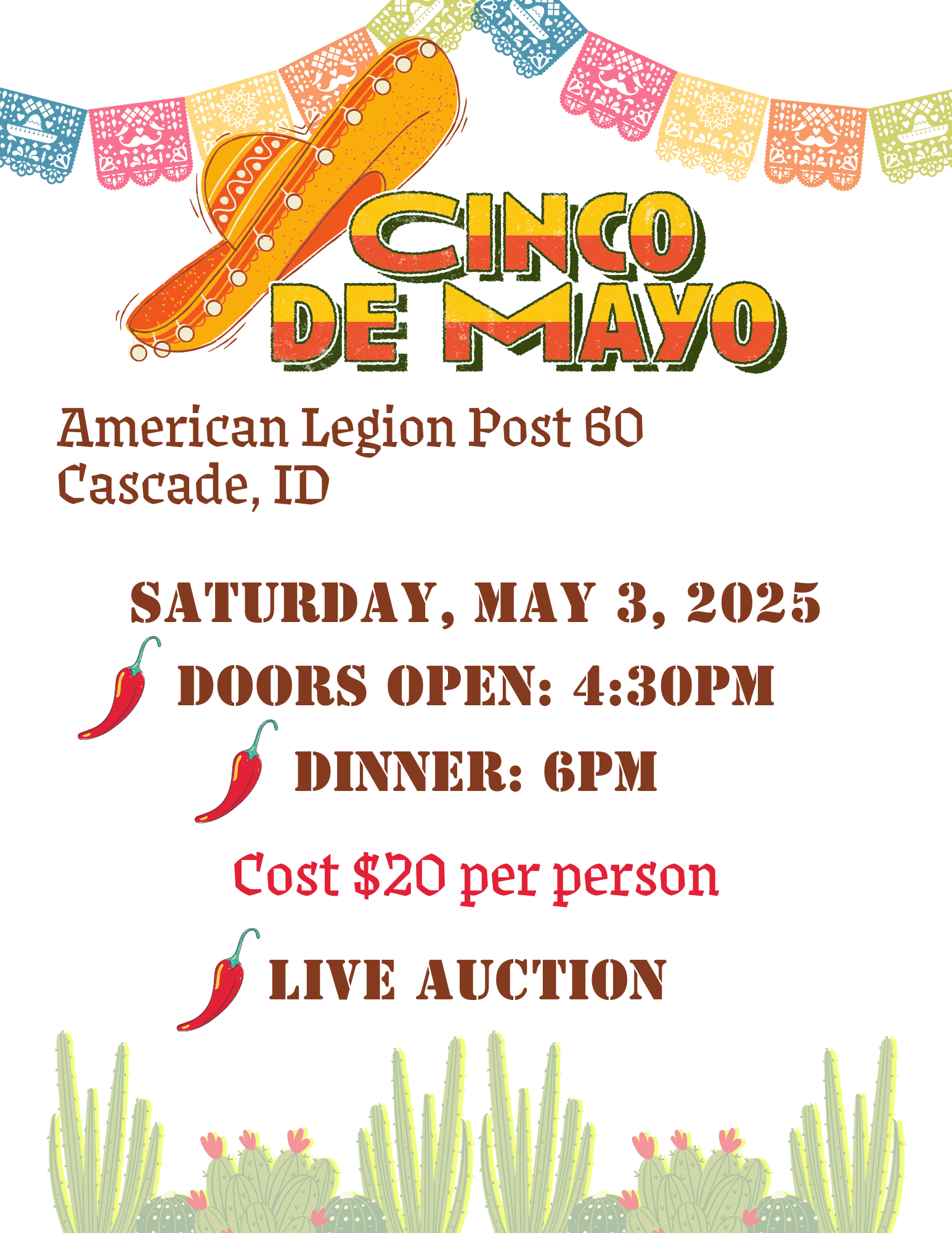 Cinco de Mayo party in Cascade, Idaho