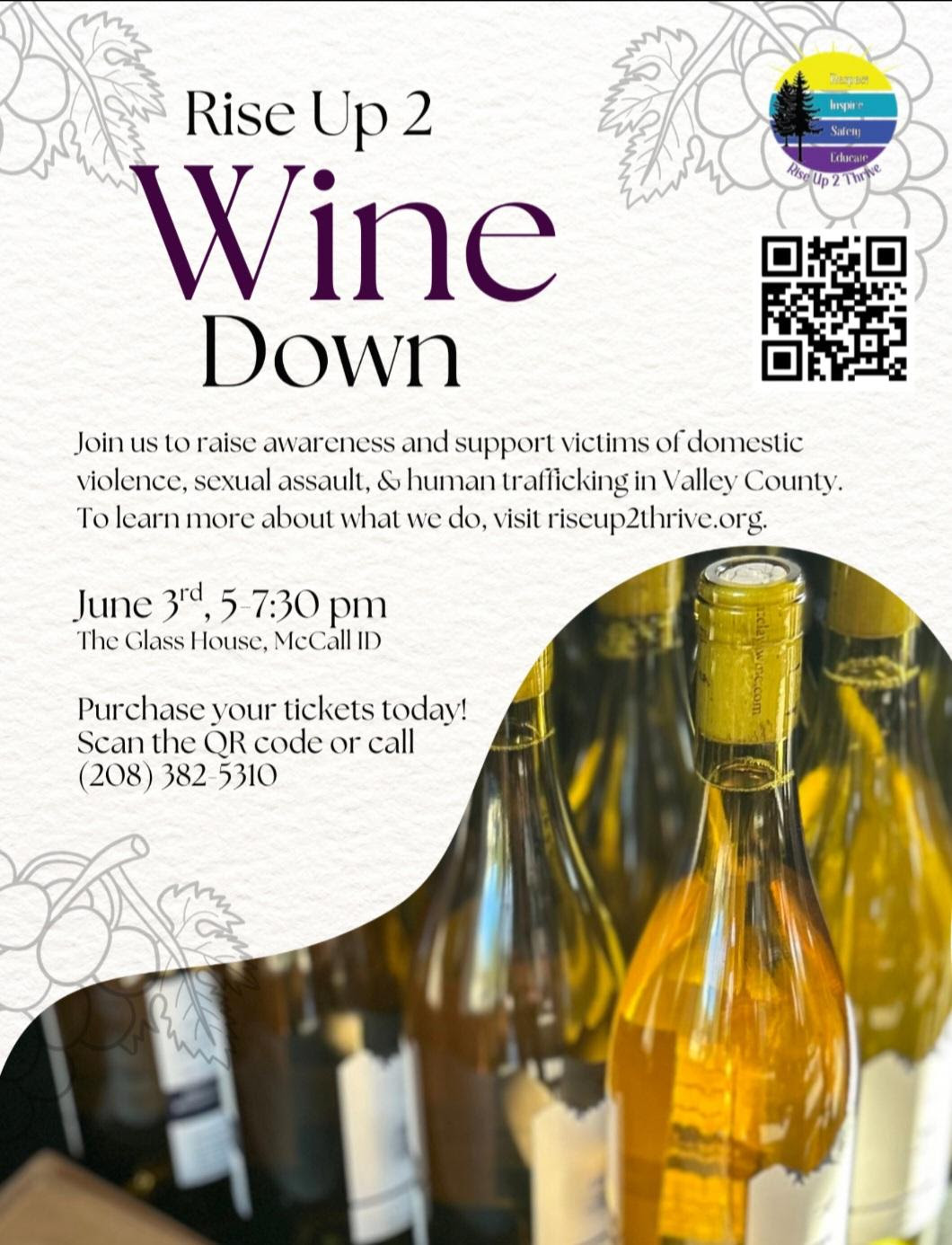 Rise Up 2 Wine Down event in McCall, Idaho