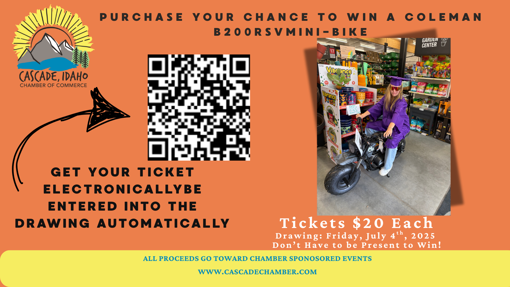 Bike Raffle at the 4th of July Thunder Mountain Days event in Cascade, Idaho