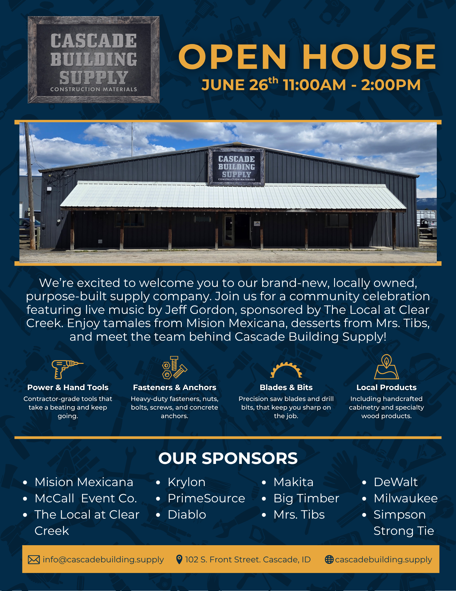 Cascade Building Supply open house in Cascade, Idaho