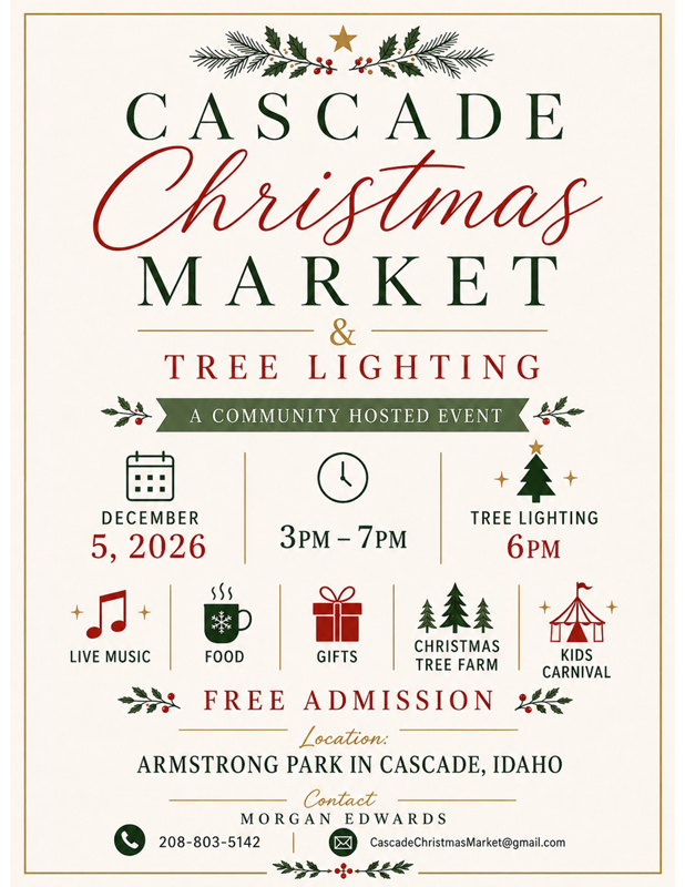 Christmas Tree Lighting and Market in Cascade, Idaho