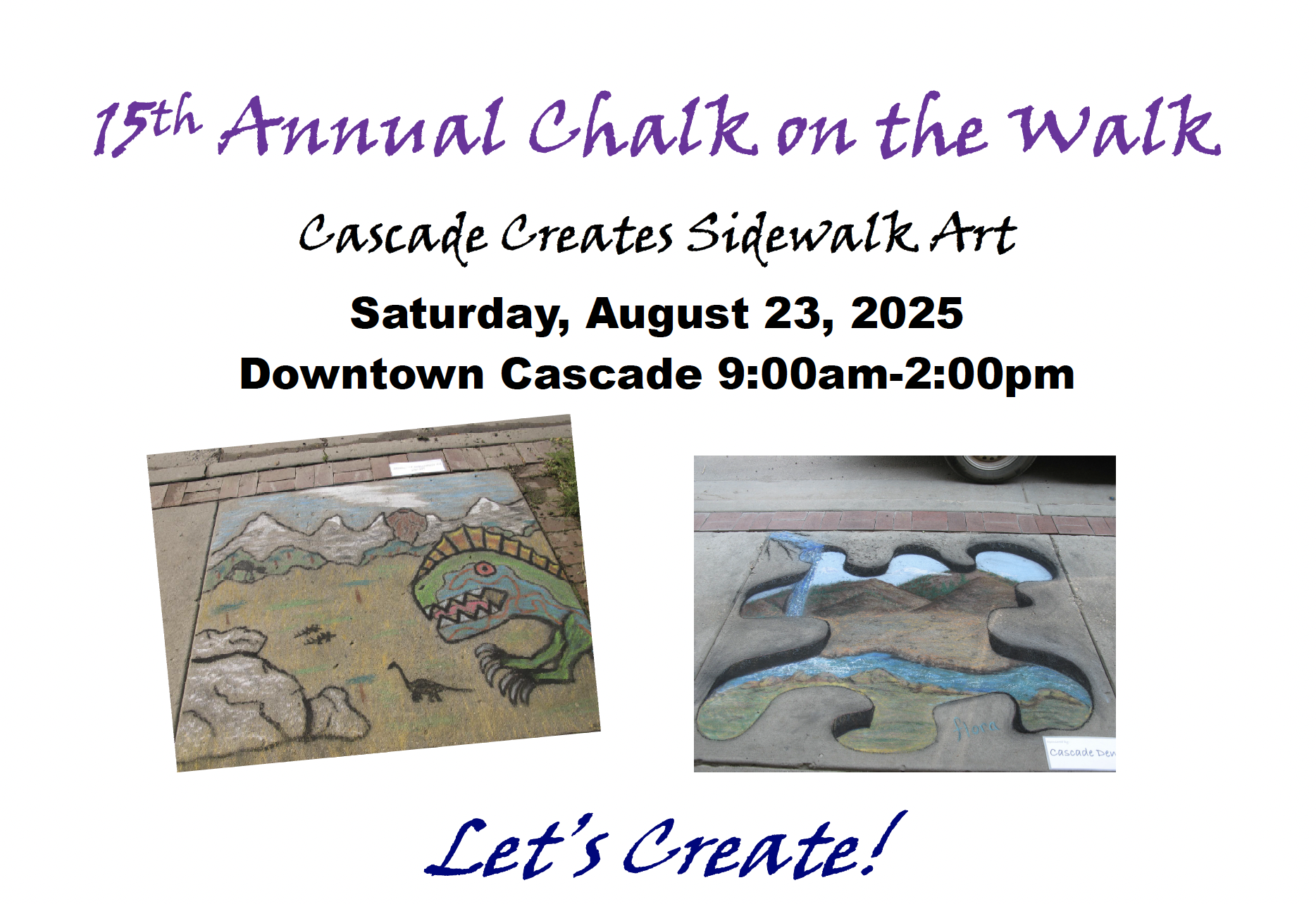 Chalk on the Walk event in Cascade, Idaho