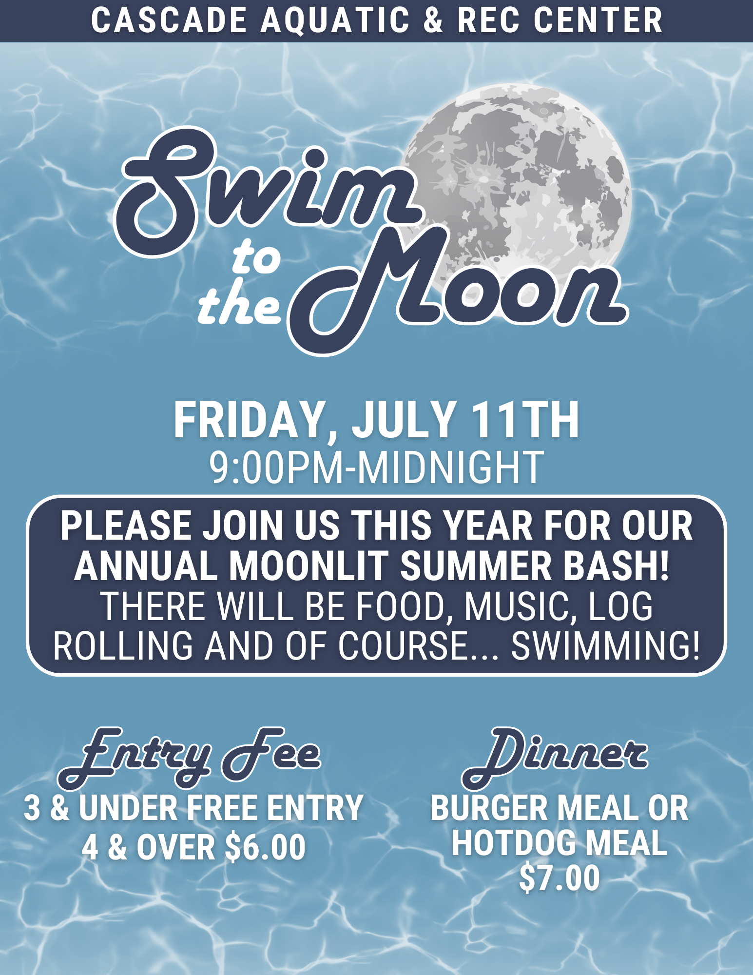 Swim to the Moon event in Cascade, Idaho