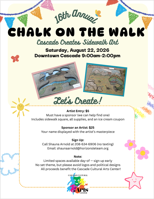 Chalk on the Walk in Cascade, Idaho