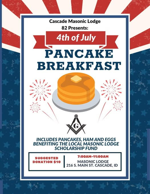 4th of July Pancake Breakfast in Cascade, Idaho