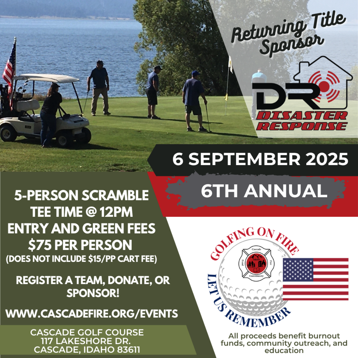 Golfing on Fire event in Cascade, Idaho