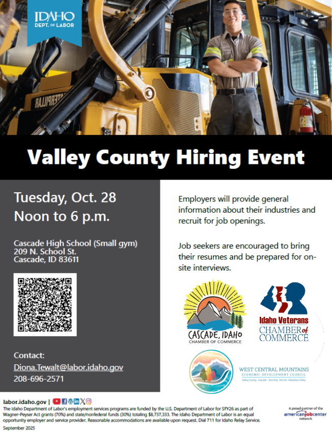 Valley County Hiring Event in Cascade, ID