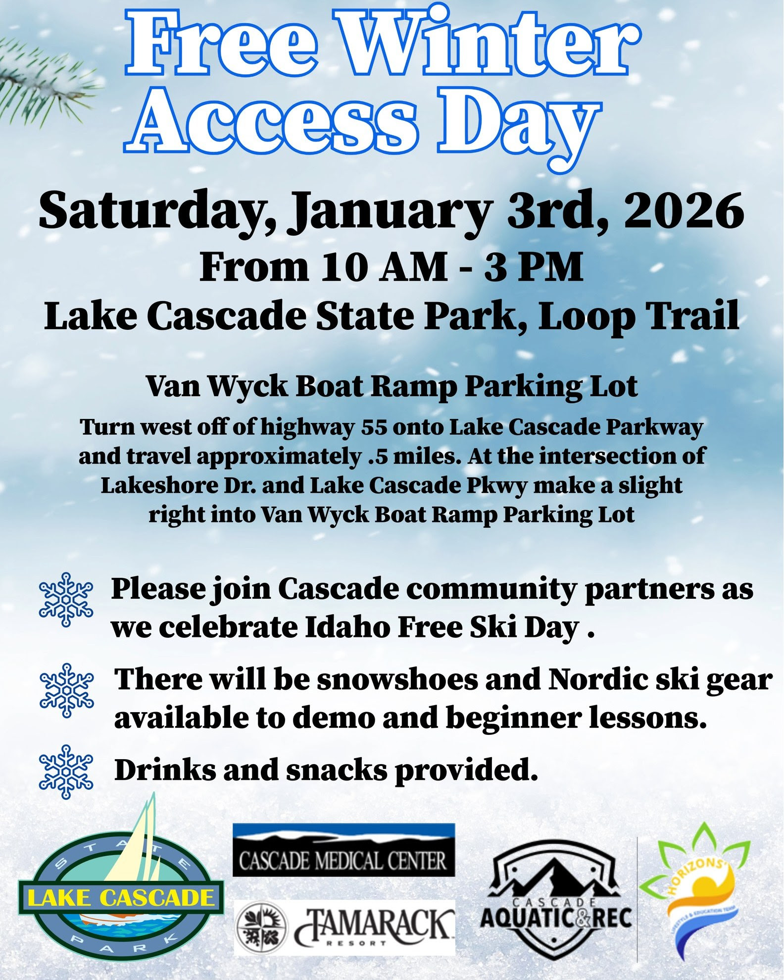 Free Winter Access Day in Cascade, Idaho