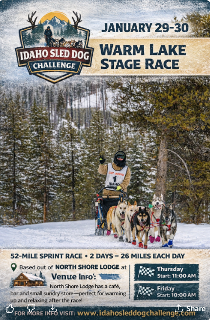Sled Dog Challenge Warm Lake Race in Cascade, Idaho