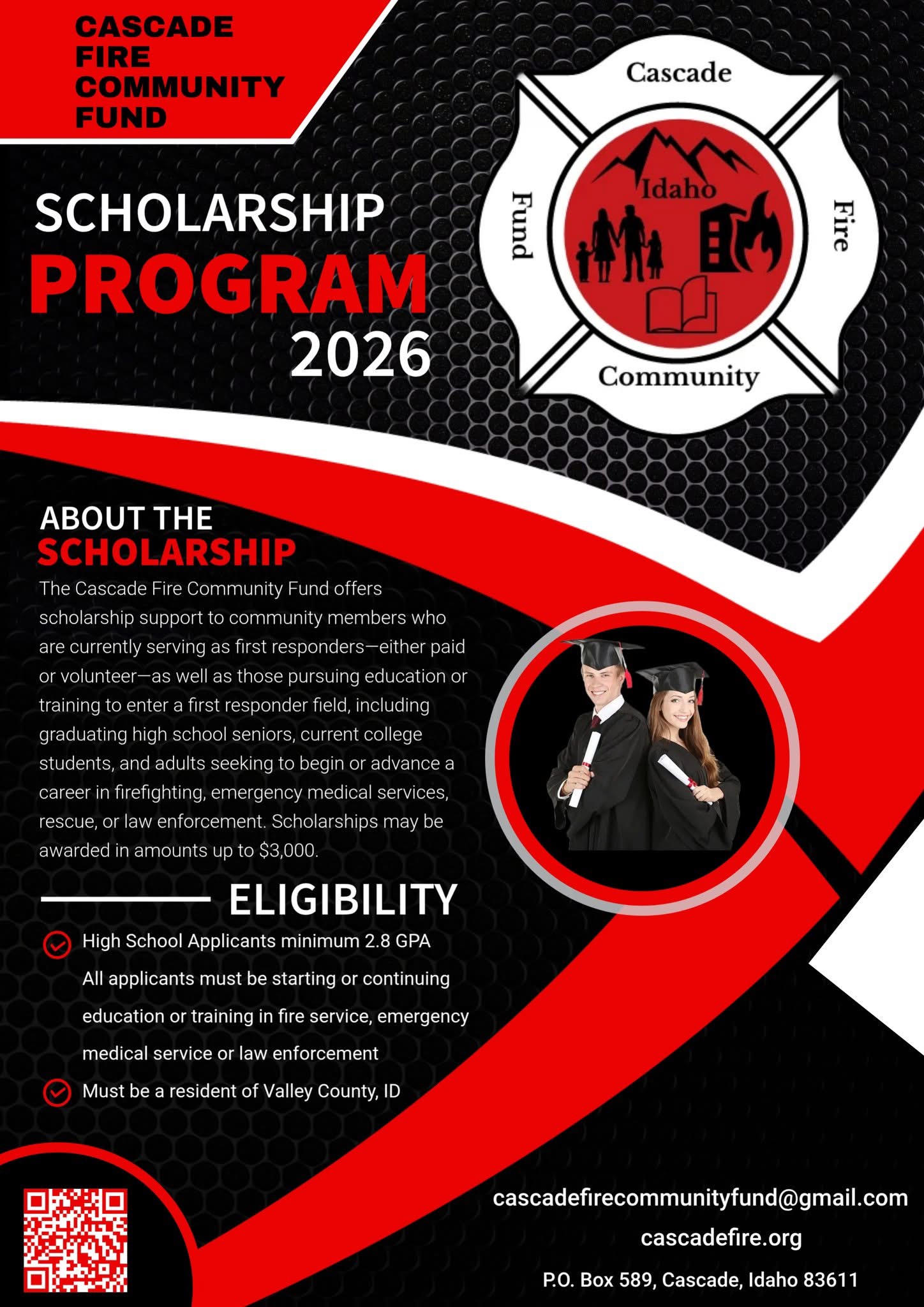 First Responder Scholarship in Cascade, Idaho