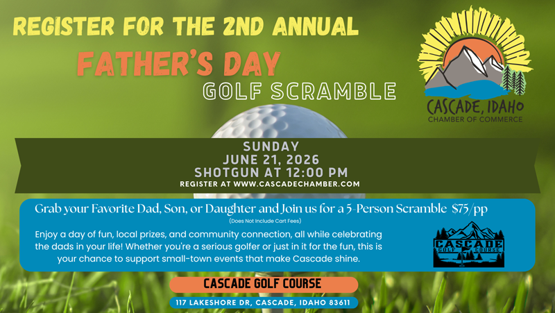 Golf-Tournament-Flyer-Event-Cover-Small Fathers Day Golf Scramble in Cascade, Idaho