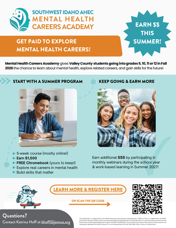 Mental Health Careers Academy in Cascade, Idaho