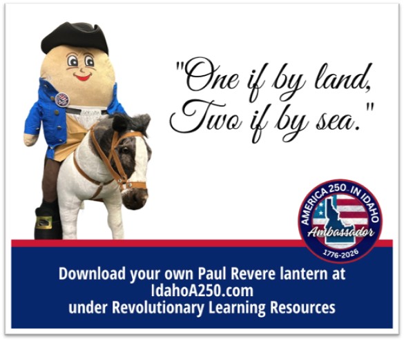 Paul Revere Lantern for America250 in Cascade, Idaho