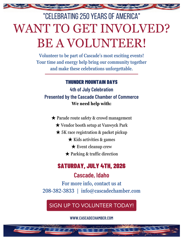 Volunteer for a Cascade Chamber event