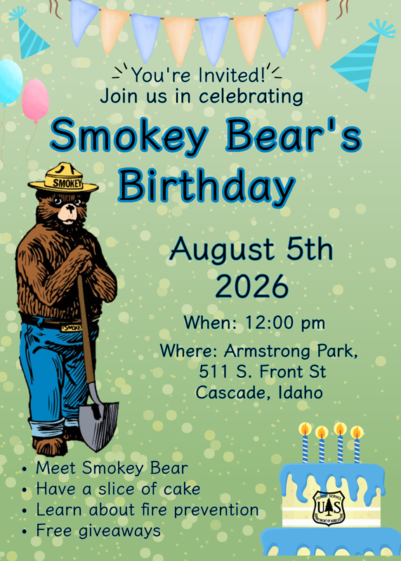 Smokey Bear's Birthday Party in Cascade, Idaho