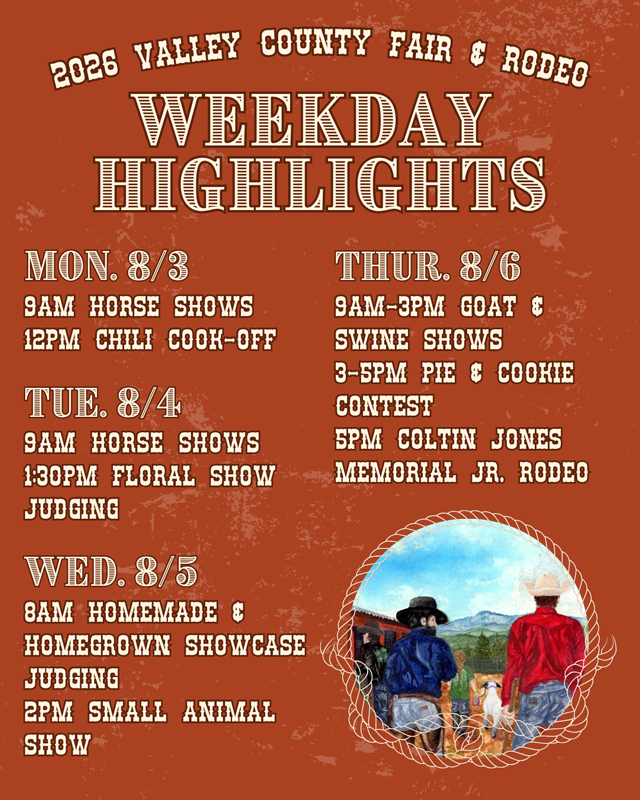 Valley county fair and rodeo weekday highlights in Cascade, Idaho