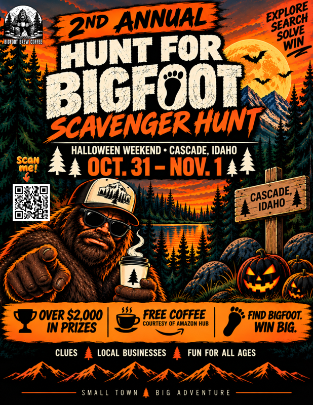Hunt for Bigfoot Scavenger Hunt in Cascade, Idaho